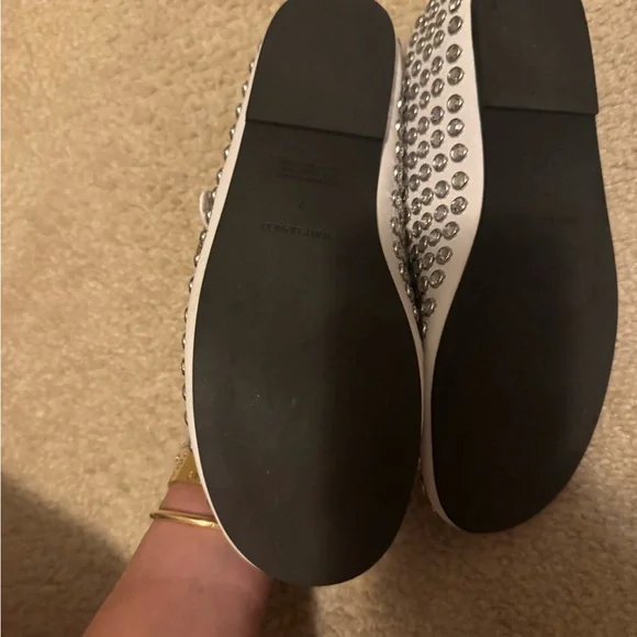 Tony Bianco White Studded Dress Shoes - Picture 2 of 4